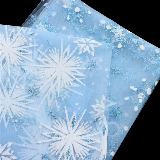 star snowflake mesh fabric