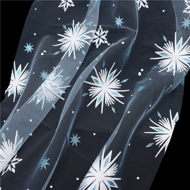 star snowflake mesh fabric