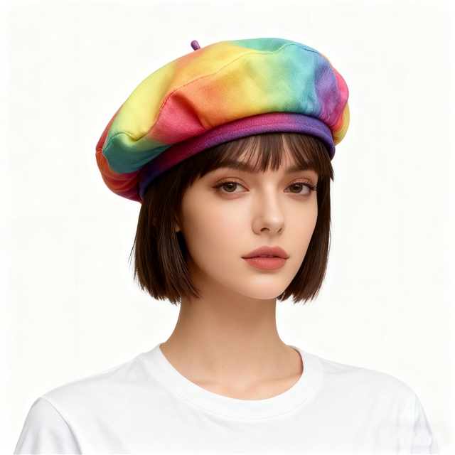 2 ways gainbow gradient knit fabric