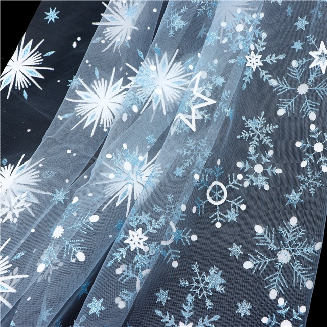 star snowflake mesh fabric