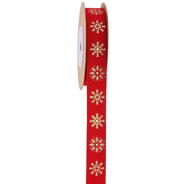 polyester hot stamping Christmas snowflake velvet tape