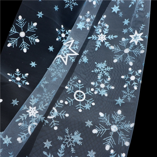star snowflake mesh fabric