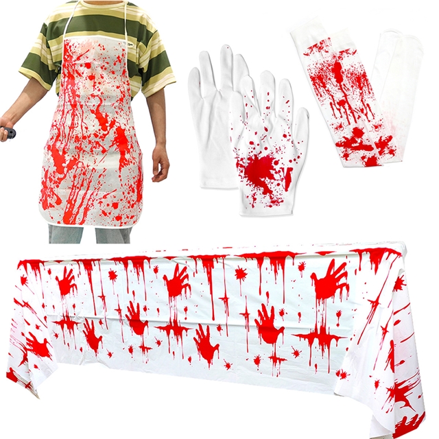 Halloween haunted house costume makeup dance party terrifying decorations gloves socks