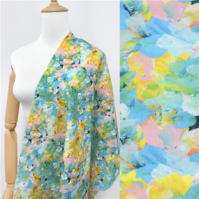 100% cotton oil painting style cotton 60 count digital printed fabric
