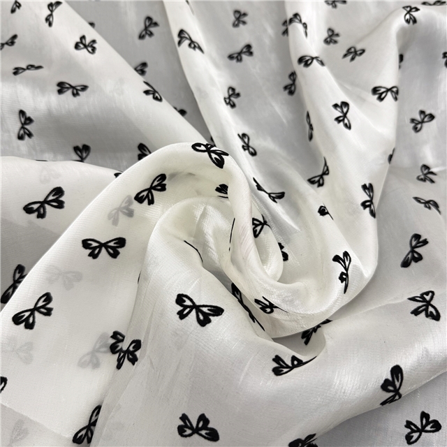 heart flocking encrypted organza fabric Bowknot,100*140cm(39.4*55.1