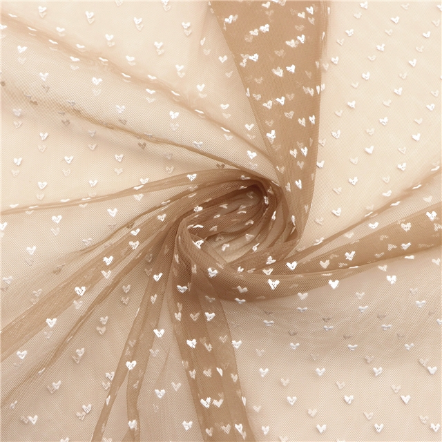 offset heart mesh fabric