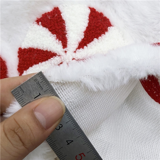 christmas crutch candy velvet fabric