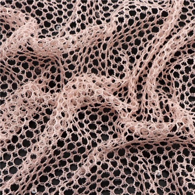 sequin hollow mesh fabric