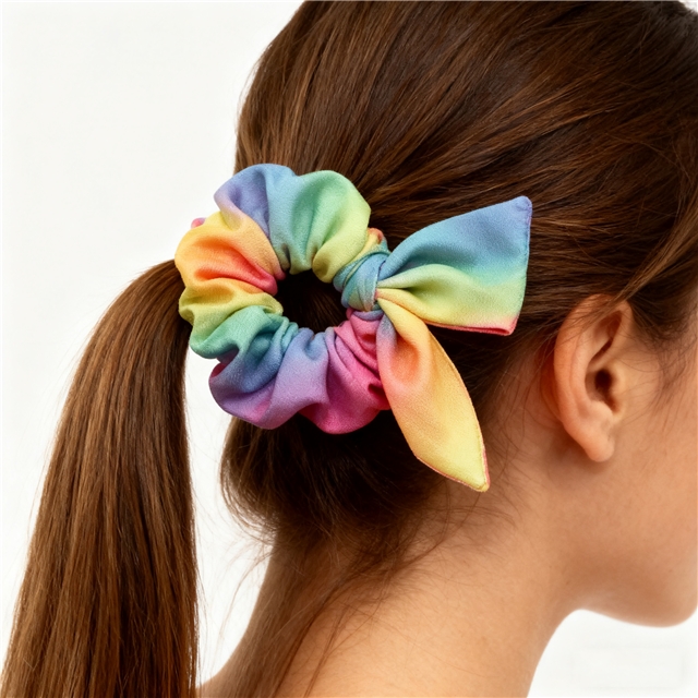 2 ways gainbow gradient knit fabric