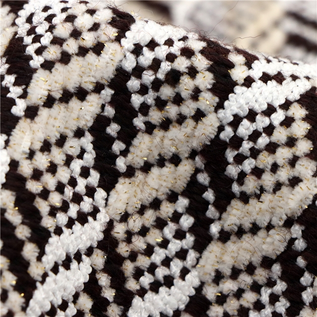 golden silk chiffon woven geometric pattern small fragrant fabric