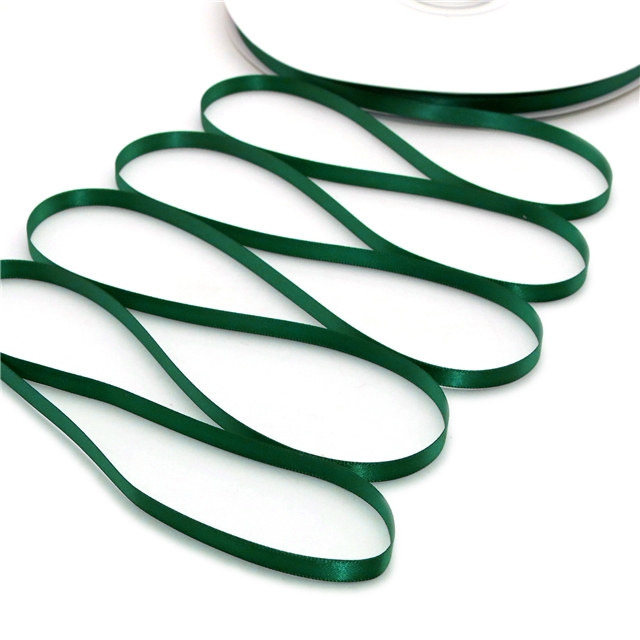1/4" 6MM double side printed satin 1/4” YAMA double face satin 8800-006(100yard/roll) 587  Forest Green,5yard