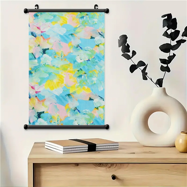 100% cotton oil painting style cotton 60 count digital printed fabric