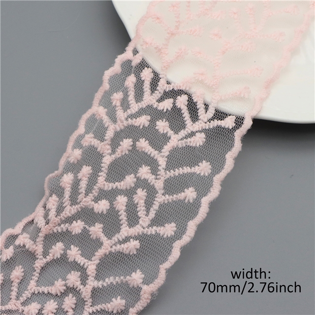 milk silk embroidery branch flower mesh lace