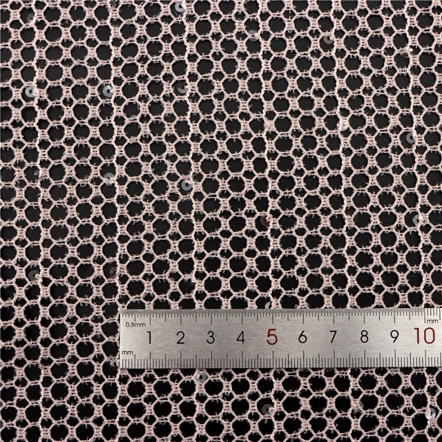 sequin hollow mesh fabric