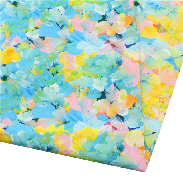 100% cotton oil painting style cotton 60 count digital printed fabric