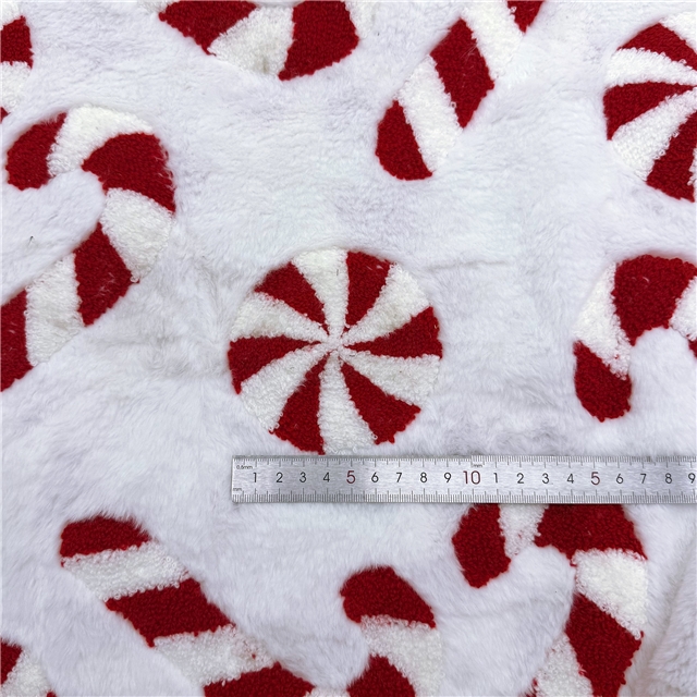 christmas crutch candy velvet fabric