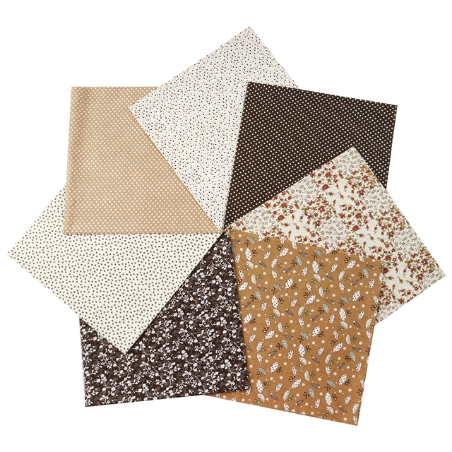 cotton Cotton rag set（7styles /set） coffee 50*50cm(19.7*19.7