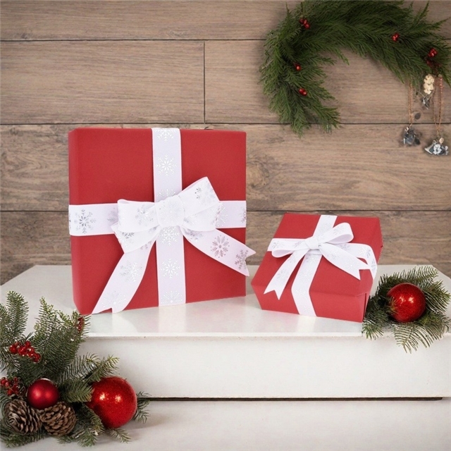 polyester hot stamping Christmas snowflake velvet tape