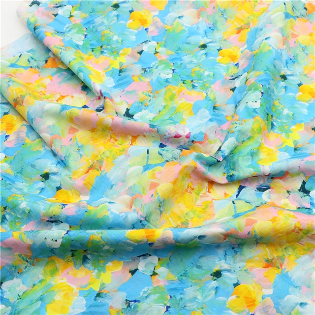 100% cotton oil painting style cotton 60 count digital printed fabric