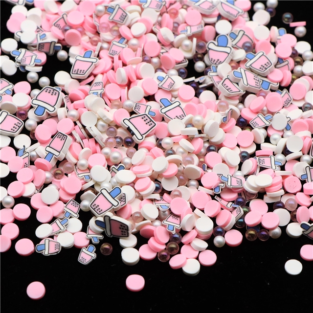 soft clay pink pearl milk tea cup with soft ceramic sliced packaging filling material