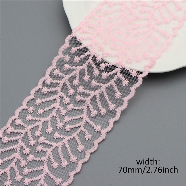 milk silk embroidery branch flower mesh lace