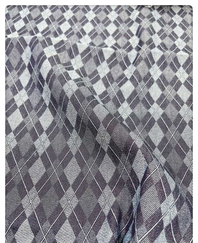 diamond patterned denim fabric