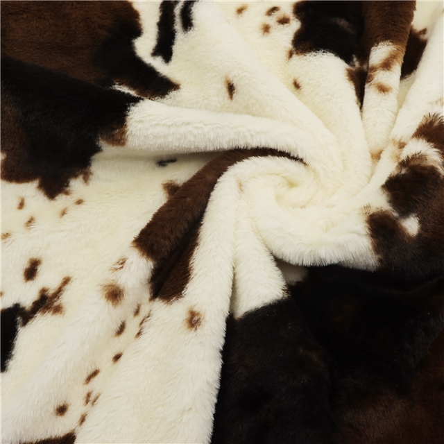 cow patterned velvet fabric