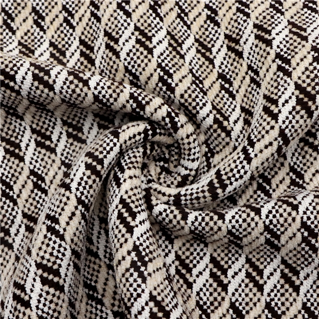 golden silk chiffon woven geometric pattern small fragrant fabric