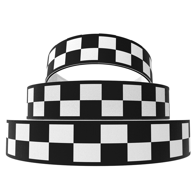 3/8" 9mm heat transfer printed grosgrain ribbon