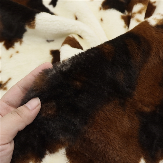 cow patterned velvet fabric