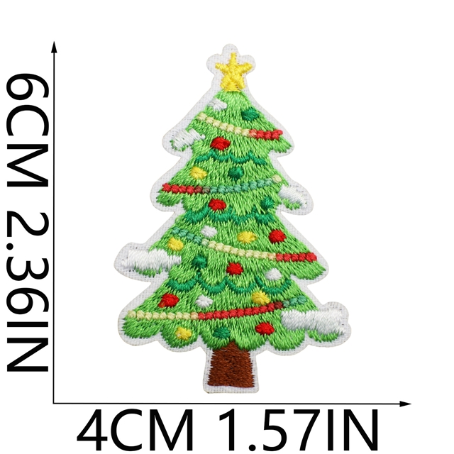 back with glue christmas tree series embroidery patch (back with glue) 12#