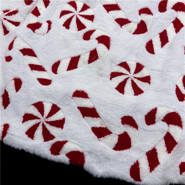 christmas crutch candy velvet fabric
