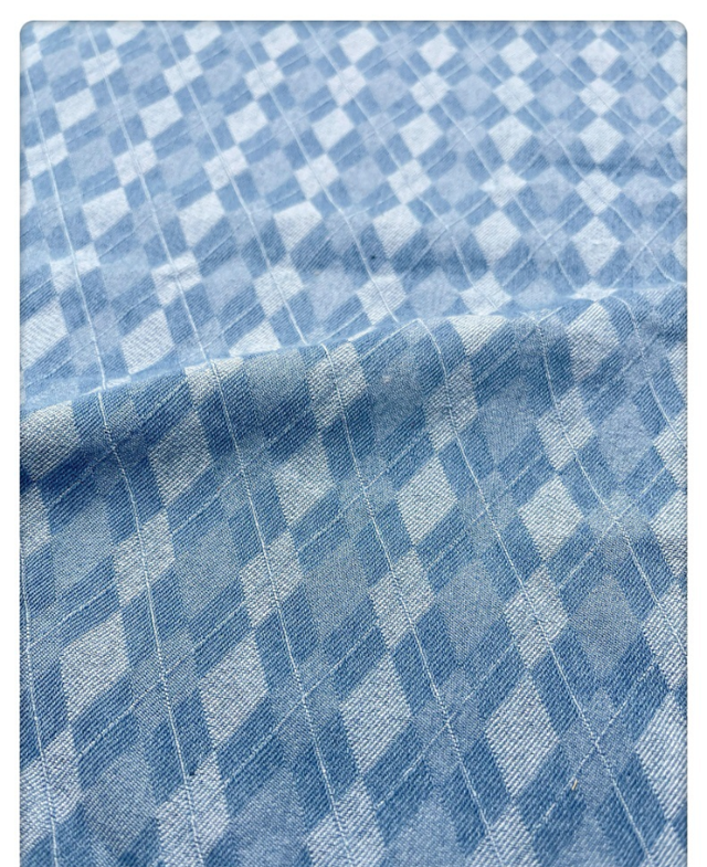 diamond patterned denim fabric