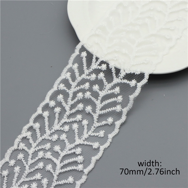 milk silk embroidery branch flower mesh lace