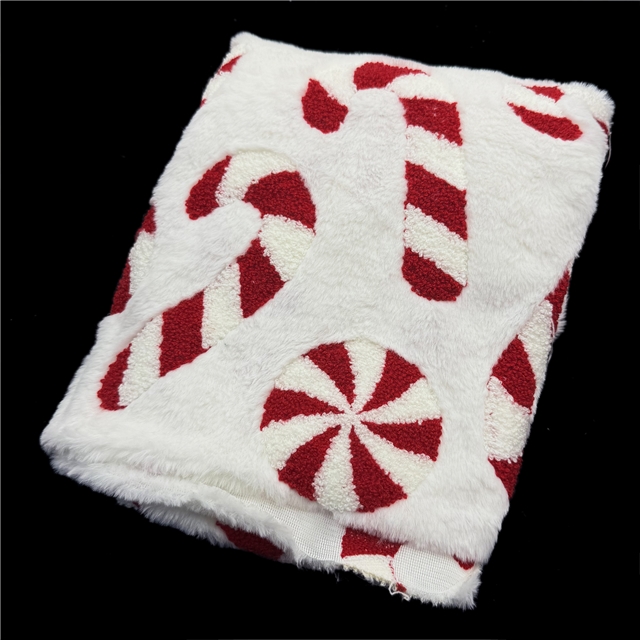 christmas crutch candy velvet fabric