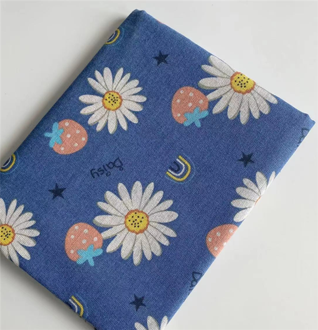 Fruit series printed linen fabric