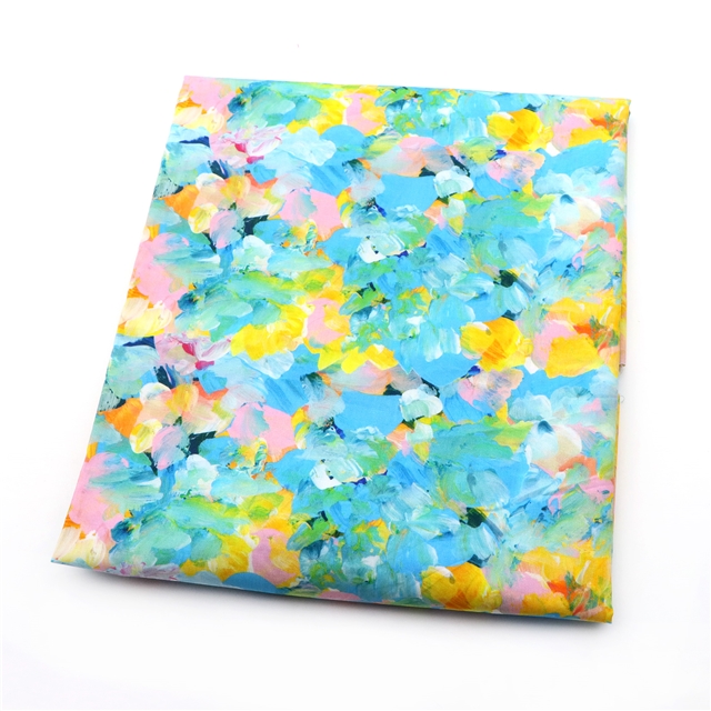 100% cotton oil painting style cotton 60 count digital printed fabric
