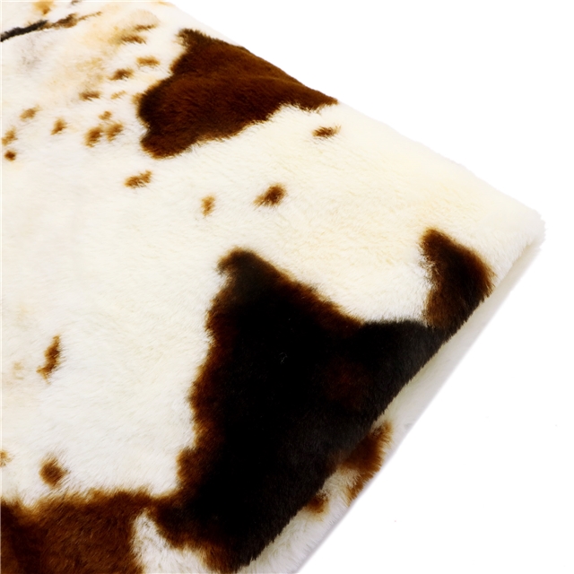 cow patterned velvet fabric
