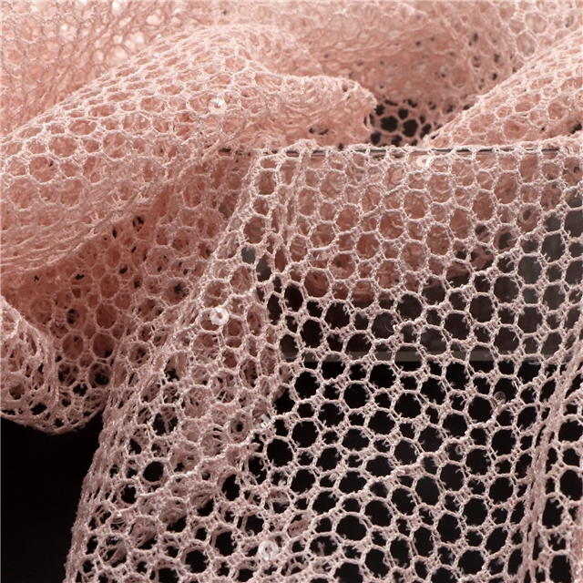 sequin hollow mesh fabric