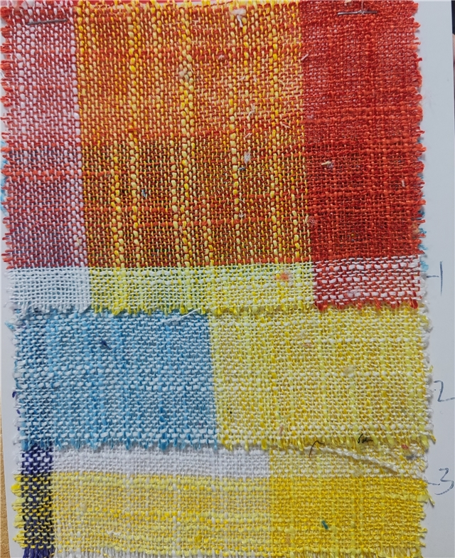 woolen woven small fragrant plaid fabric