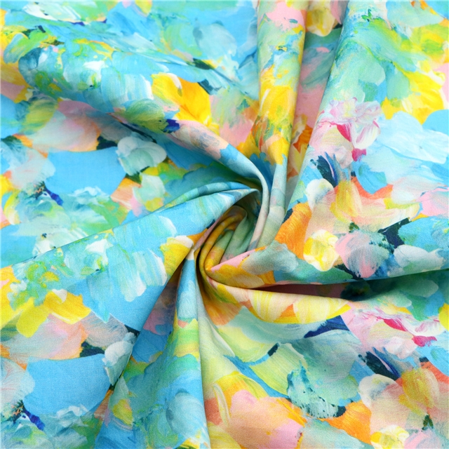 100% cotton oil painting style cotton 60 count digital printed fabric