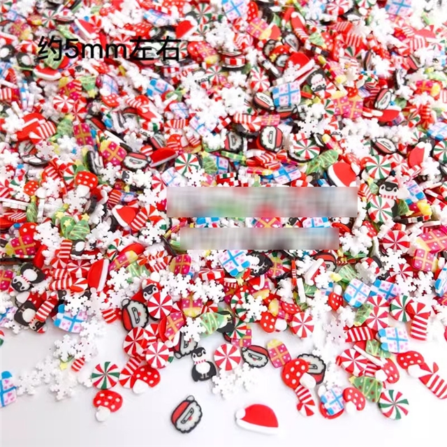 soft clay christmas series soft ceramic slice packaging filler
