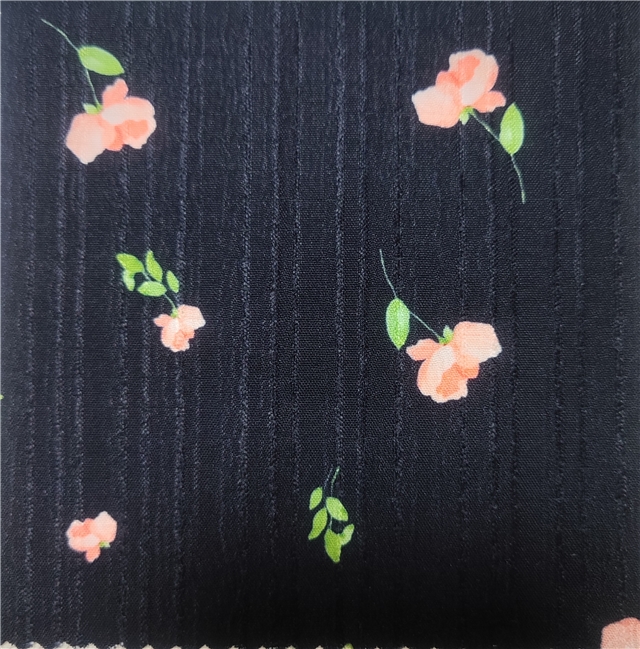 flower plaid striped polyester fabric