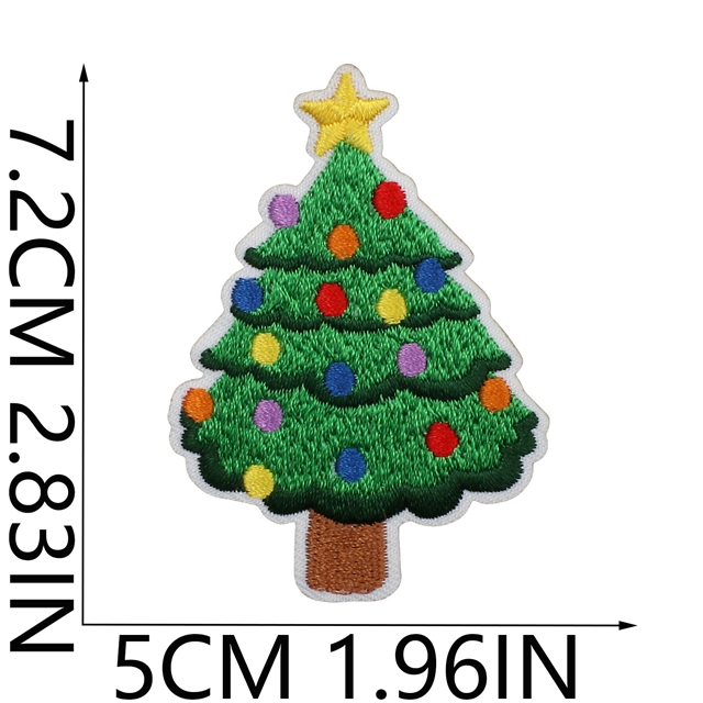back with glue christmas tree series embroidery patch (back with glue) 7#