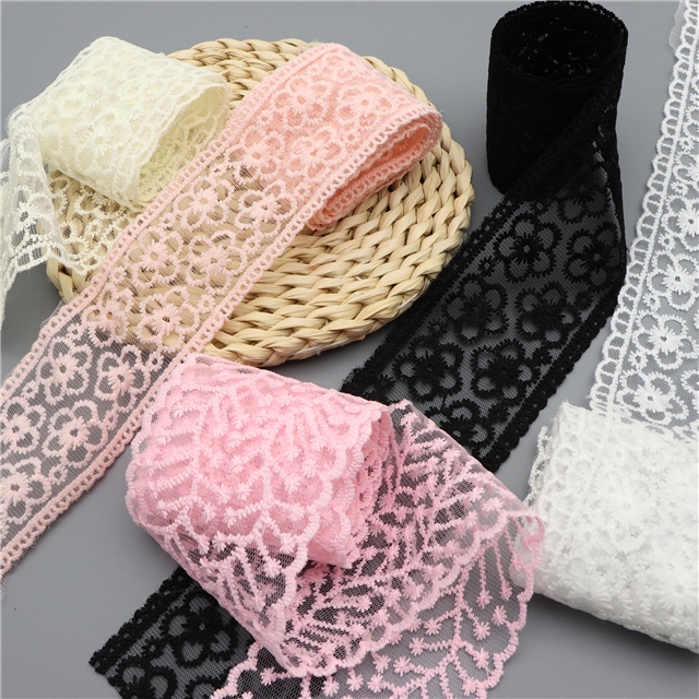 milk silk embroidery branch flower mesh lace