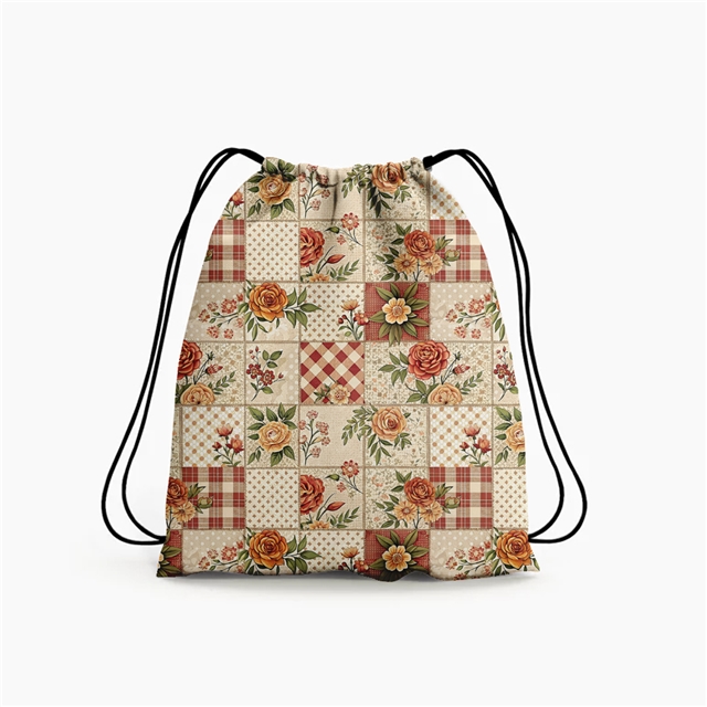 polyester cotton checkered flower series polyester cotton fabric set (5 pcs/set)