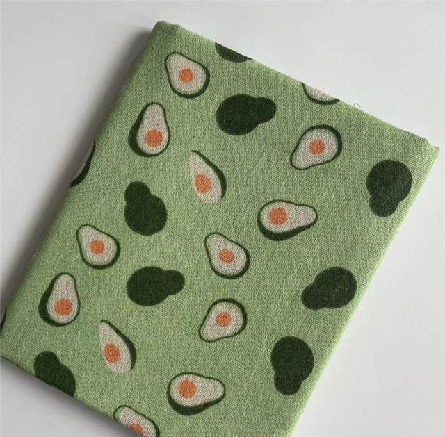 Fruit series printed linen fabric
