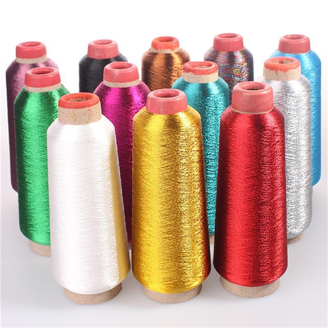 gold and silver wire computer embroidery thread