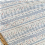 striped floral rabbit bow 100% cotton digital printed fabric