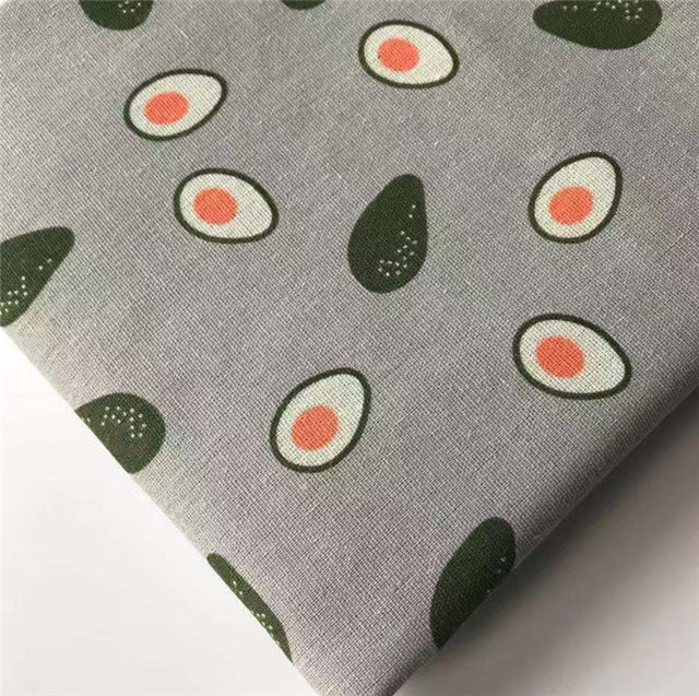 Fruit series printed linen fabric